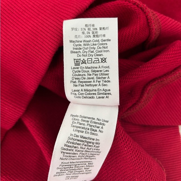 DKNY Red Sequin Cutout Pullover Sz M Christmas Holyday - Picture 8 of 11